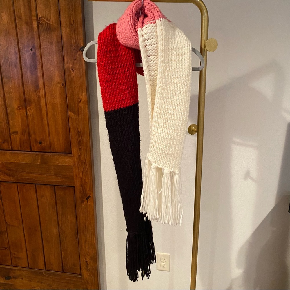 NWT Kate Spade Colorblock Chunky Knit Scarf